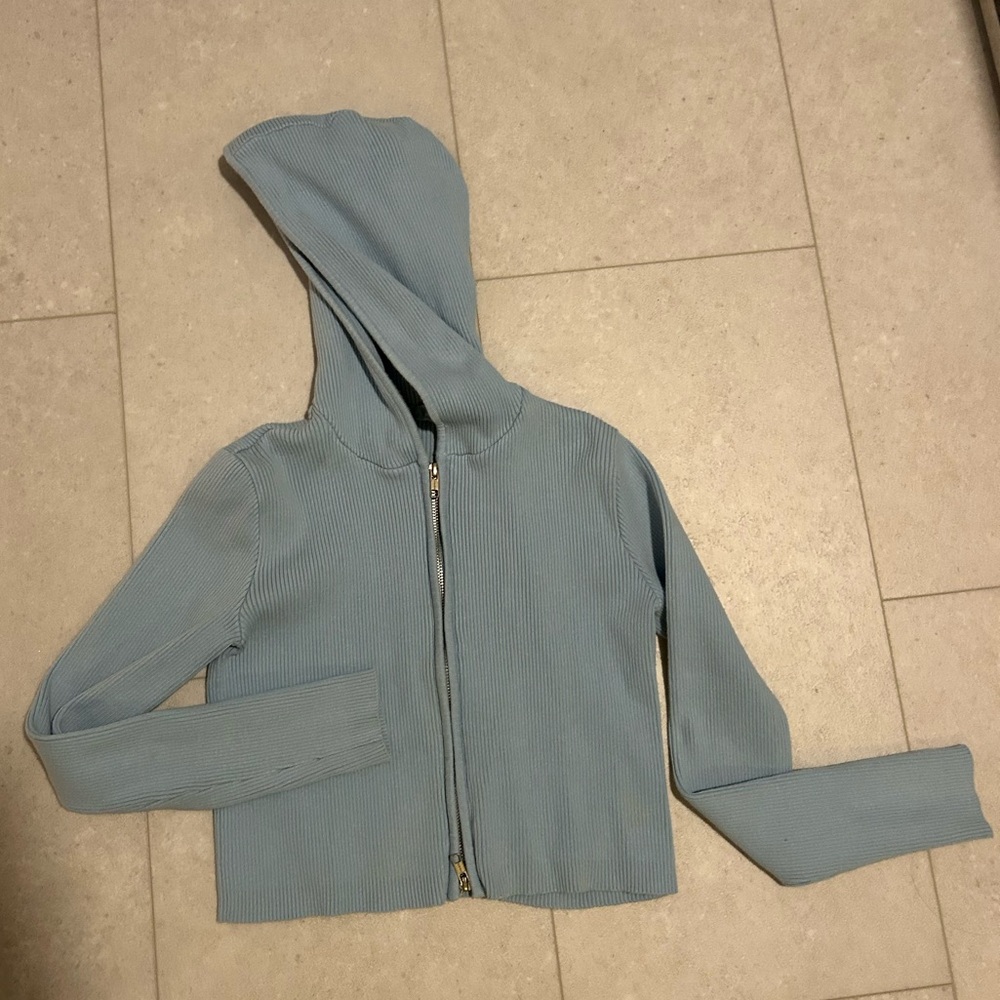 Brandy Melville Blue Hooded Jacket
